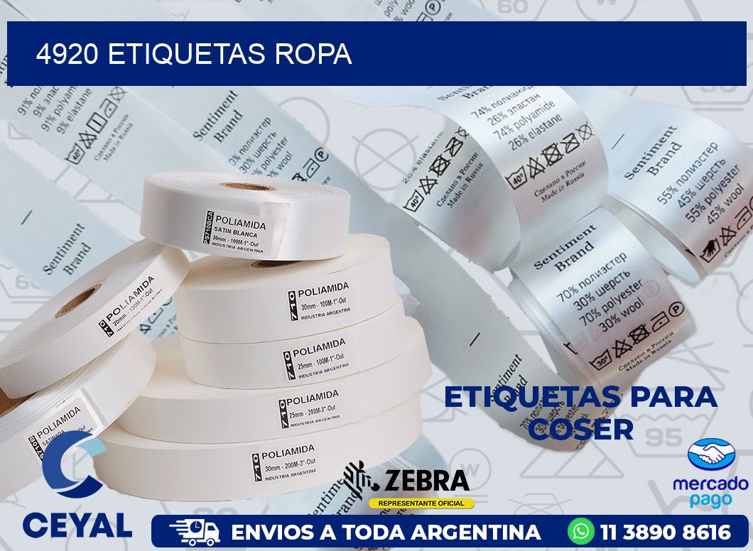 4920 ETIQUETAS ROPA