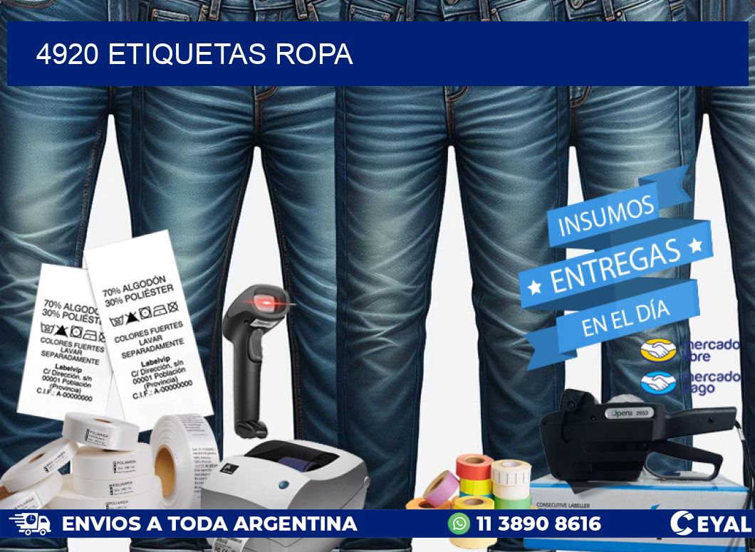 4920 ETIQUETAS ROPA