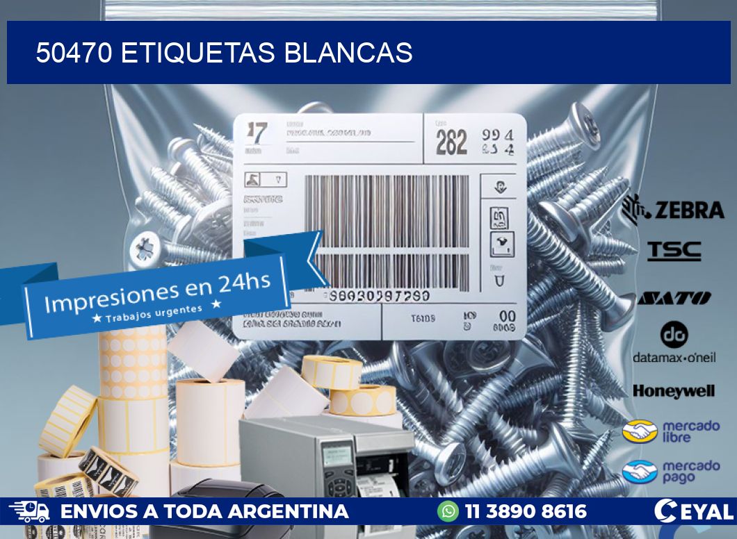 50470 ETIQUETAS BLANCAS