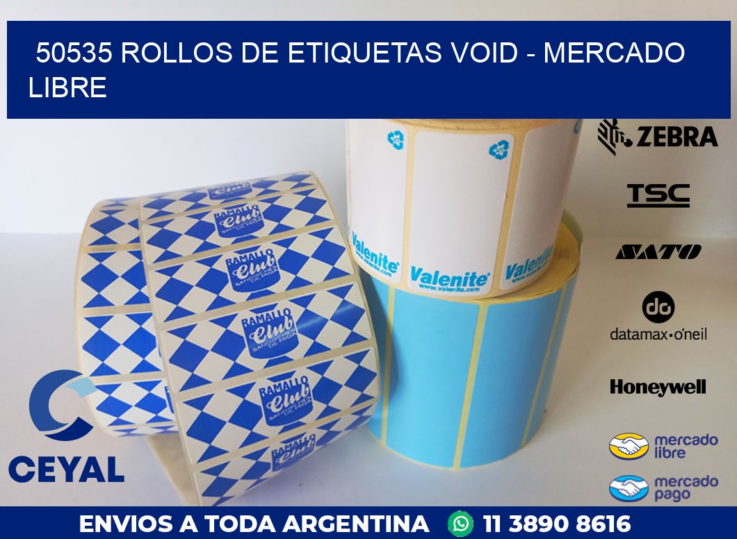 50535 ROLLOS DE ETIQUETAS VOID - MERCADO LIBRE