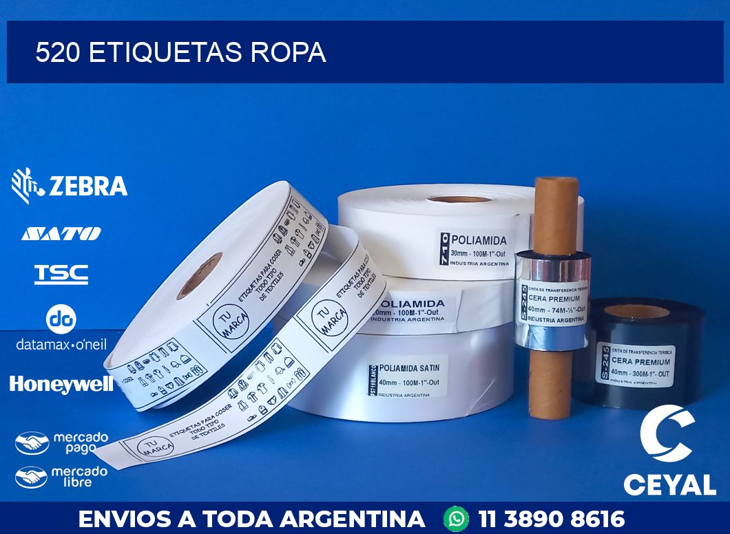520 ETIQUETAS ROPA