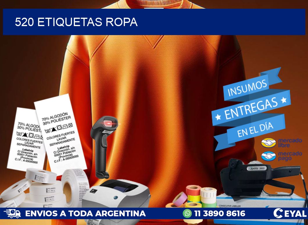 520 ETIQUETAS ROPA
