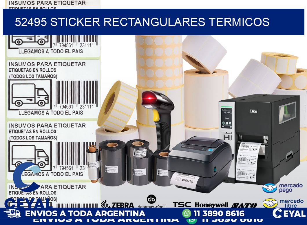 52495 Sticker rectangulares termicos