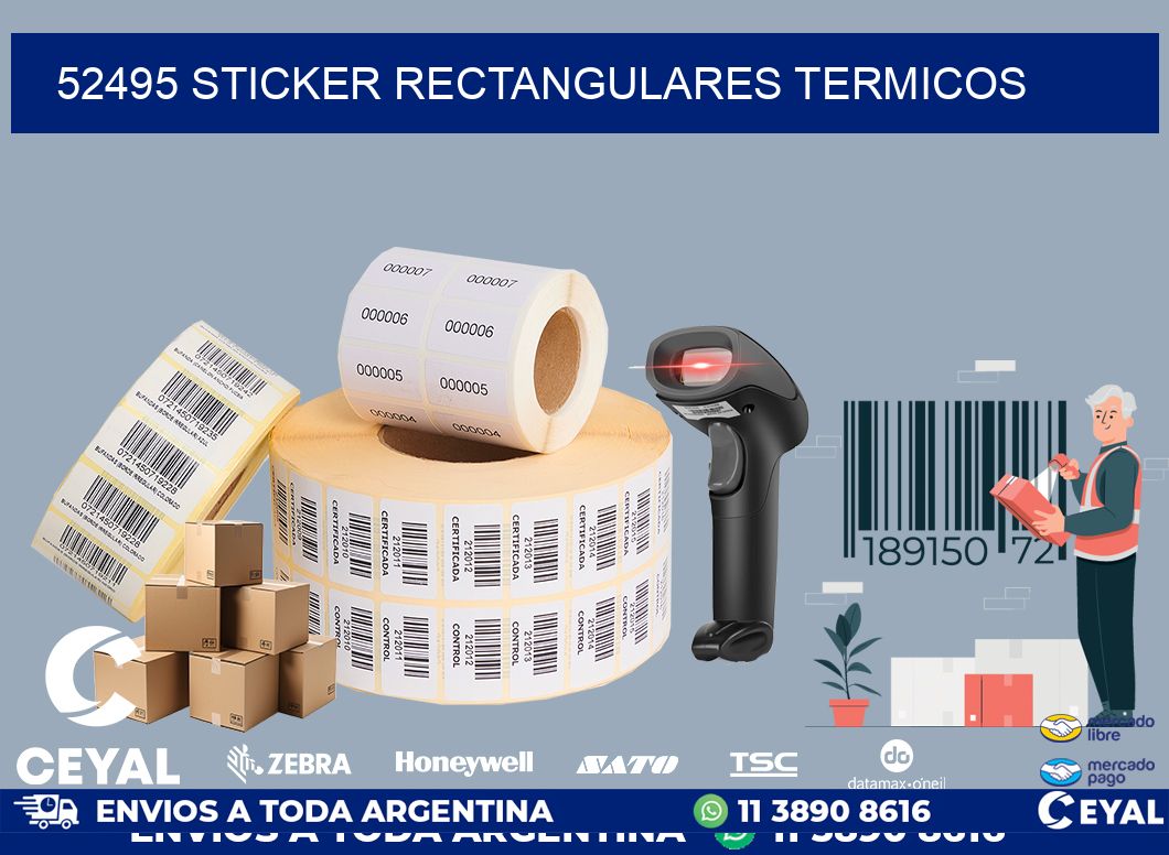 52495 Sticker rectangulares termicos