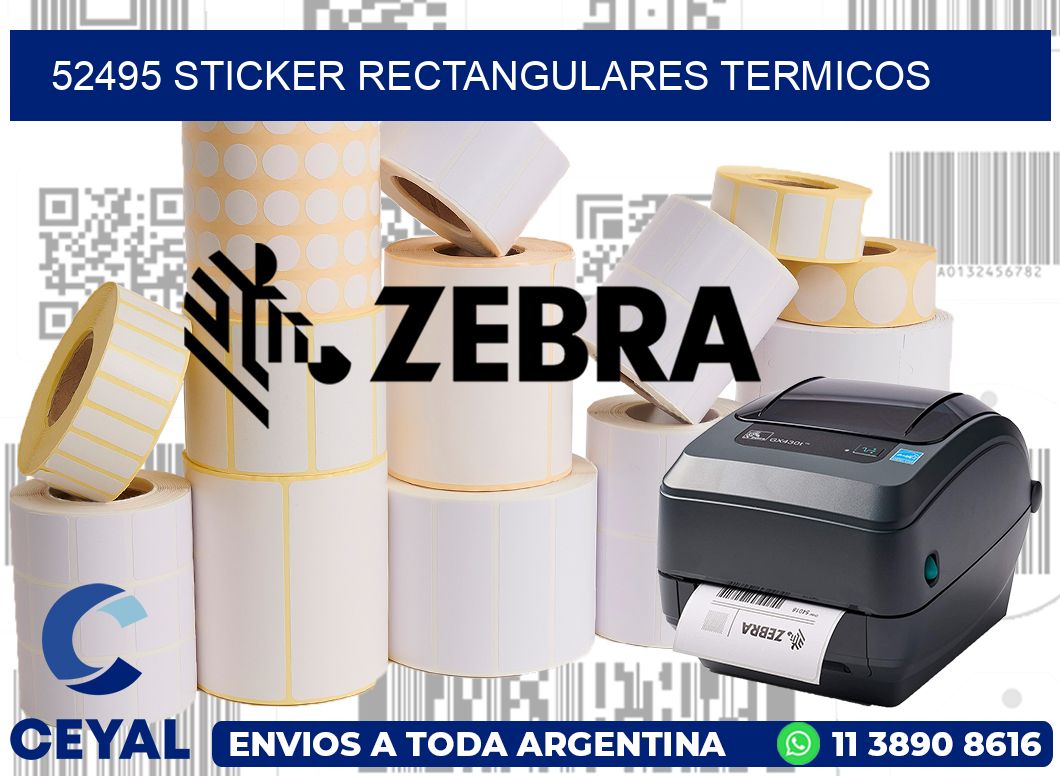 52495 Sticker rectangulares termicos