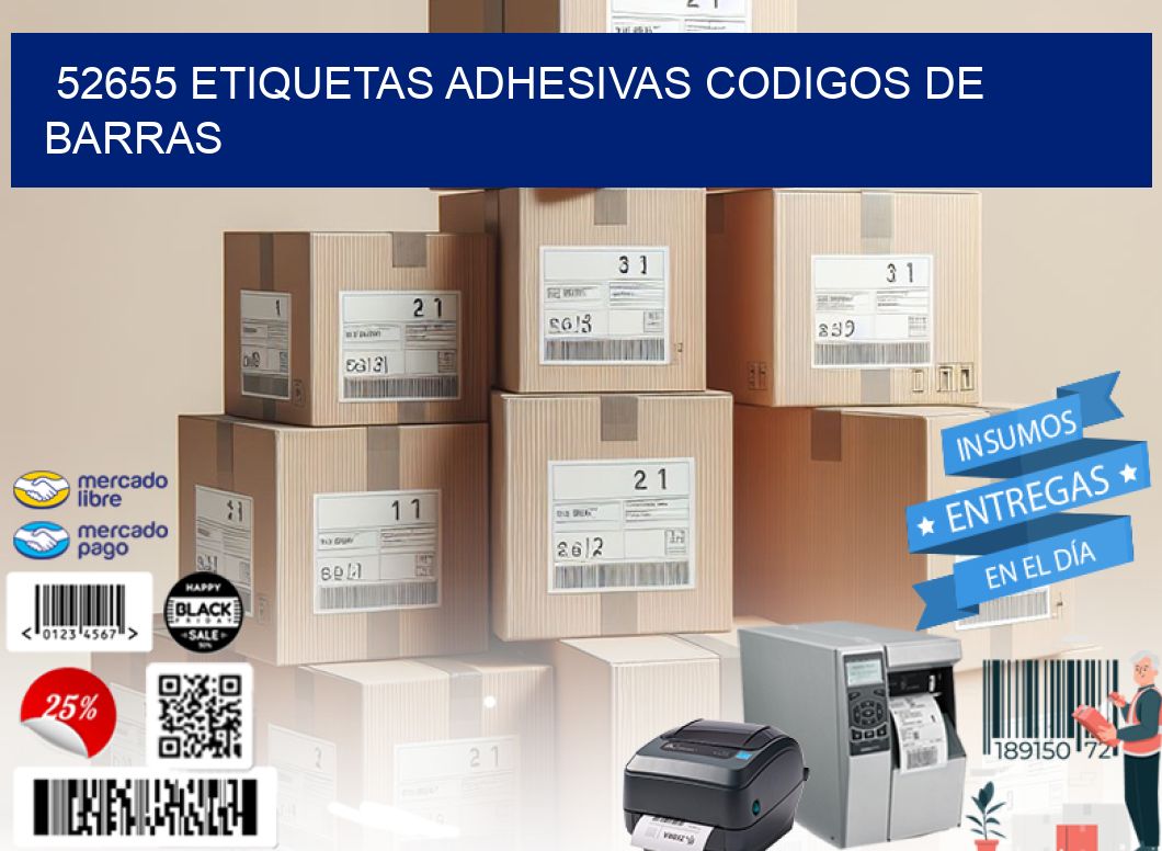 52655 ETIQUETAS ADHESIVAS CODIGOS DE BARRAS