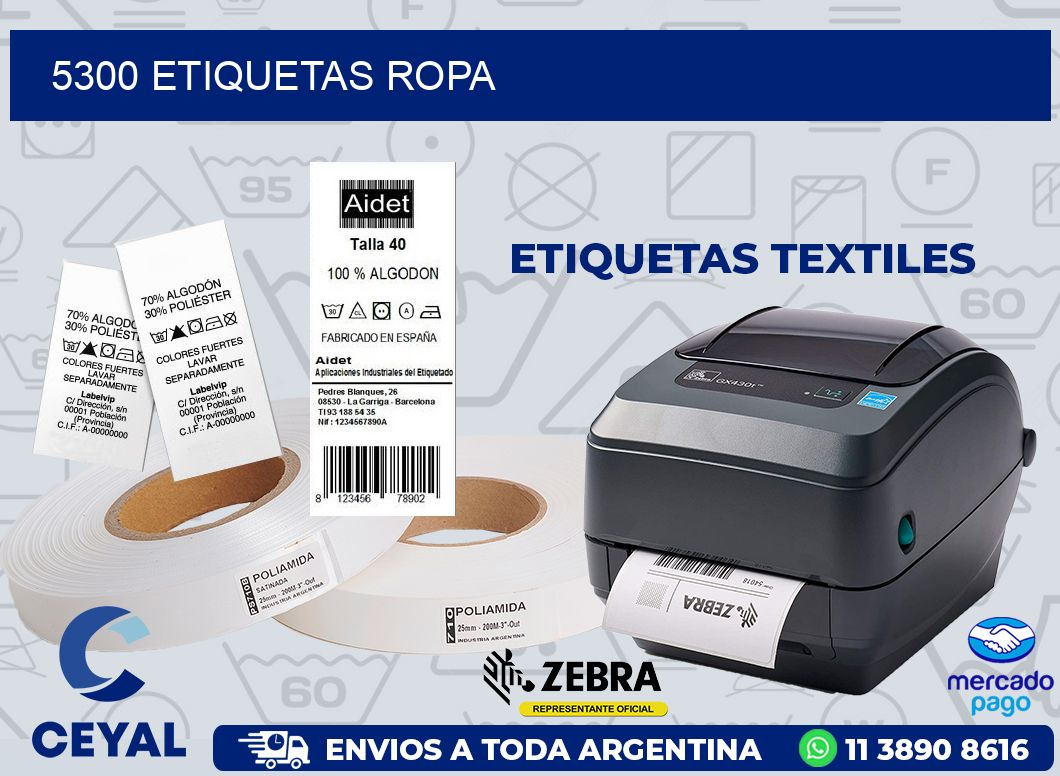 5300 ETIQUETAS ROPA