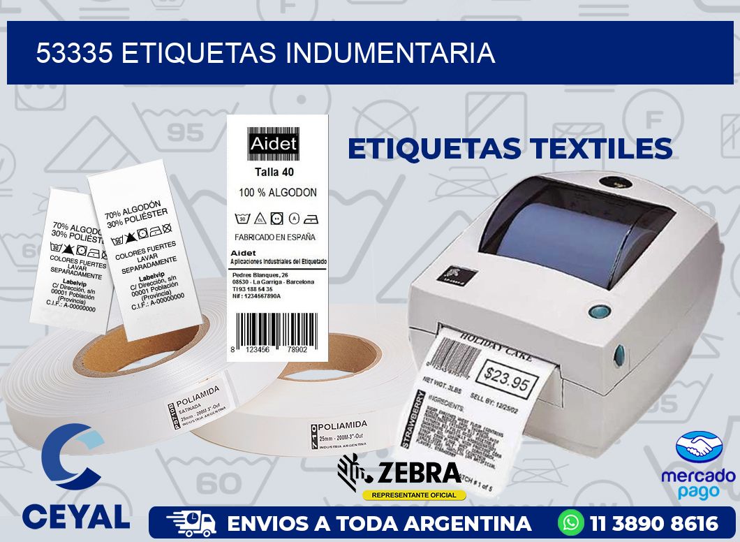 53335 ETIQUETAS INDUMENTARIA