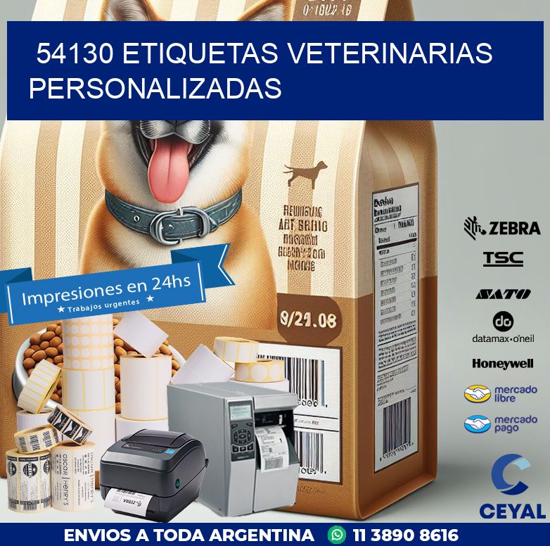 54130 ETIQUETAS VETERINARIAS PERSONALIZADAS