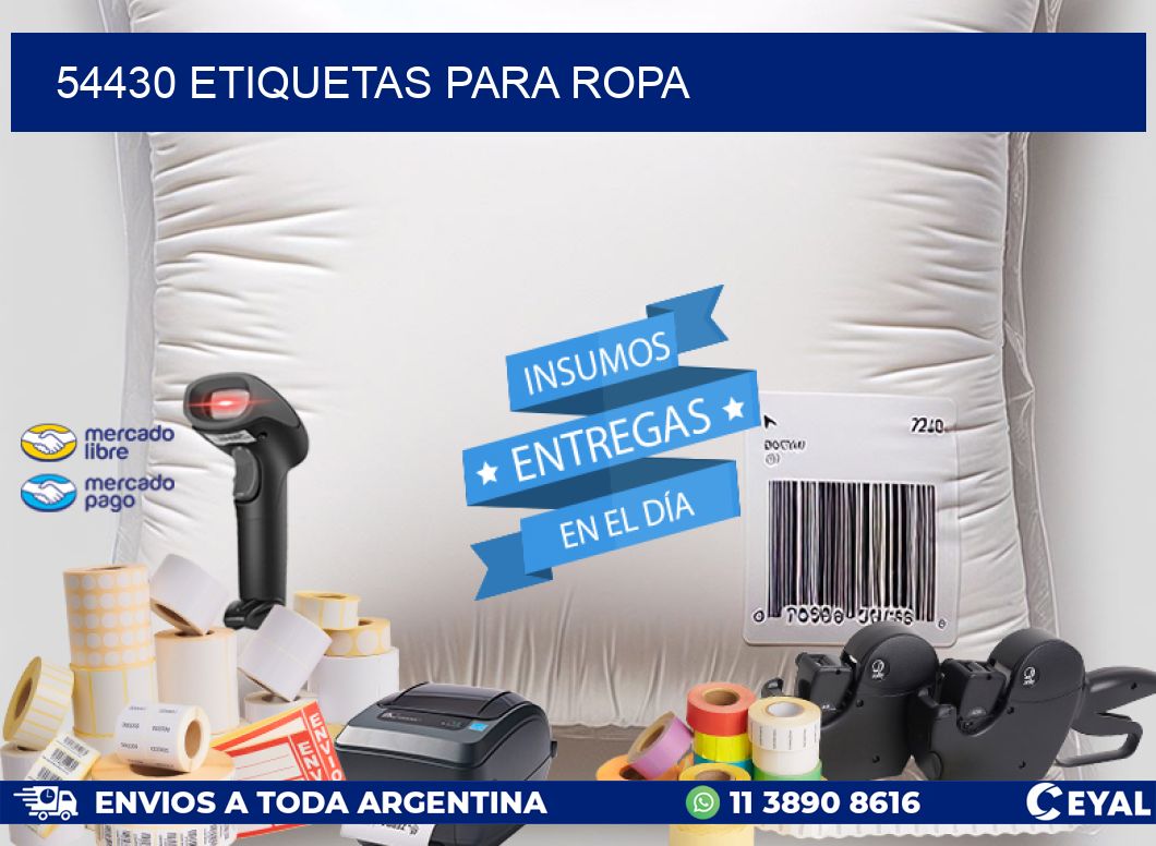 54430 Etiquetas para ropa