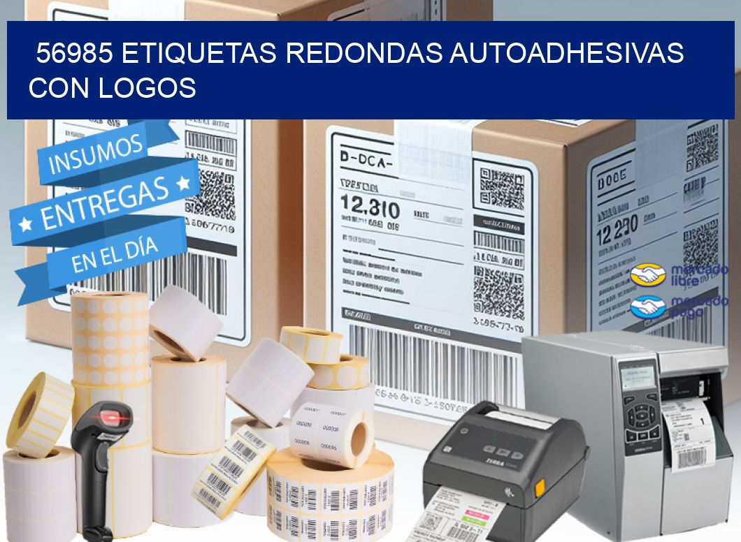 56985 ETIQUETAS REDONDAS AUTOADHESIVAS CON LOGOS
