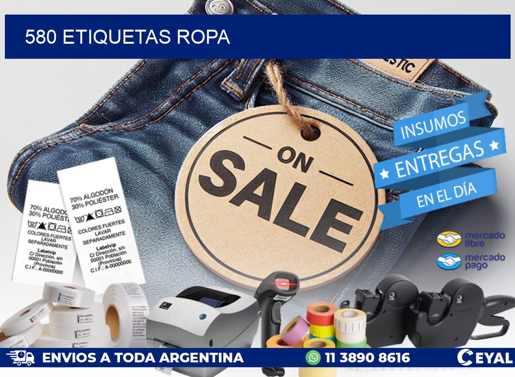 580 ETIQUETAS ROPA