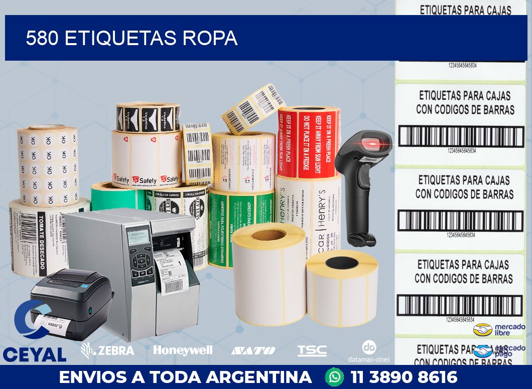 580 ETIQUETAS ROPA