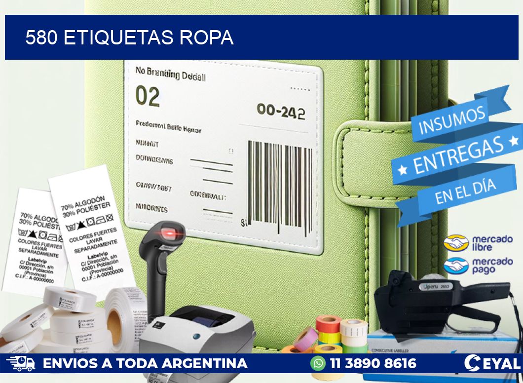 580 ETIQUETAS ROPA