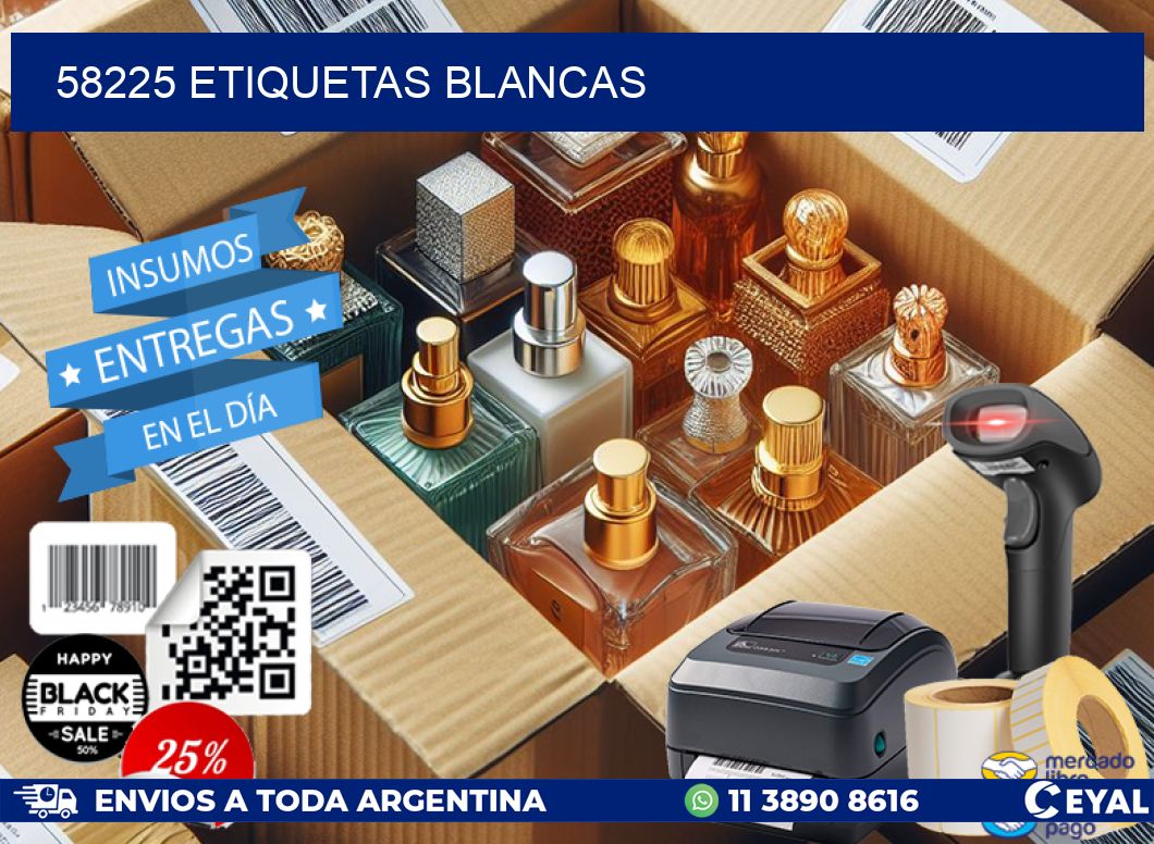 58225 ETIQUETAS BLANCAS