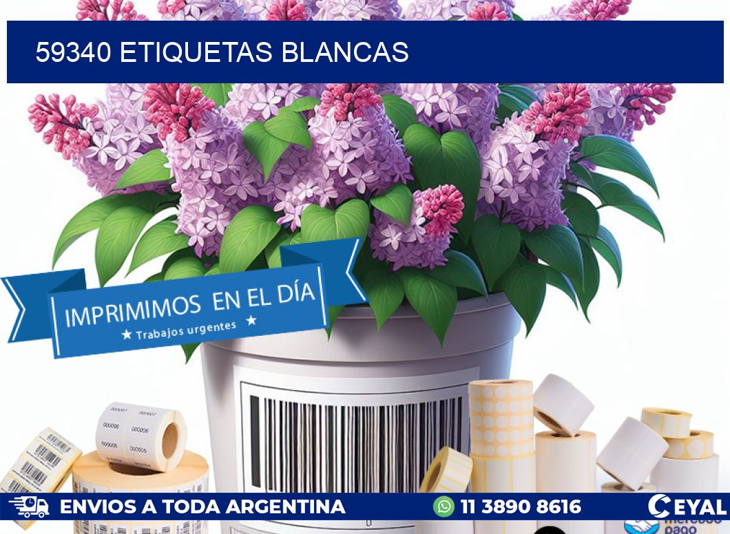 59340 ETIQUETAS BLANCAS