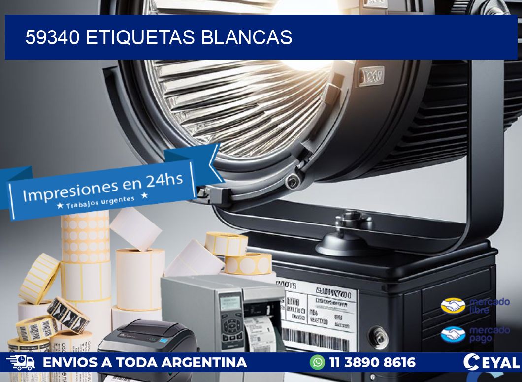 59340 ETIQUETAS BLANCAS
