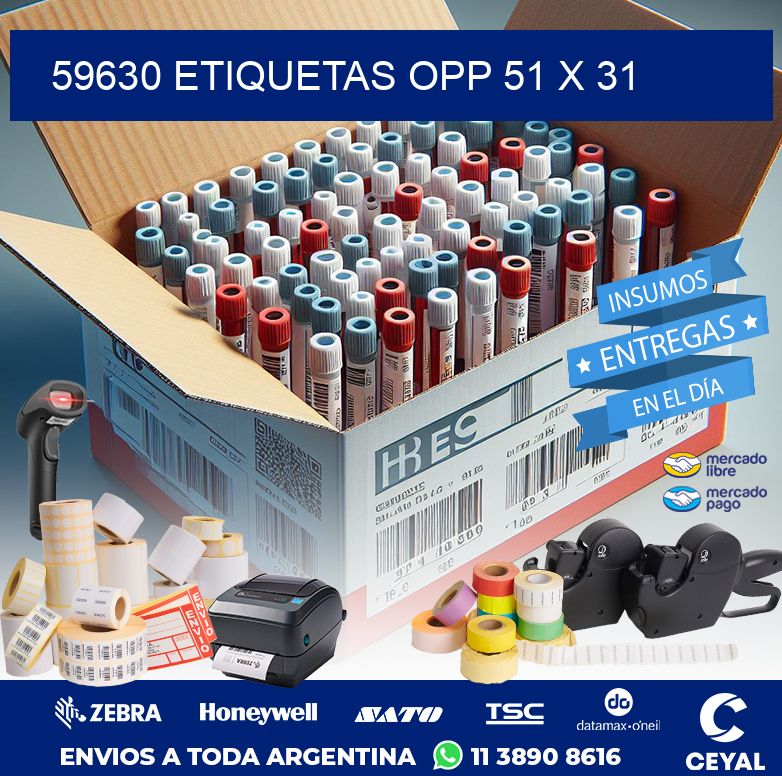 59630 ETIQUETAS OPP 51 X 31