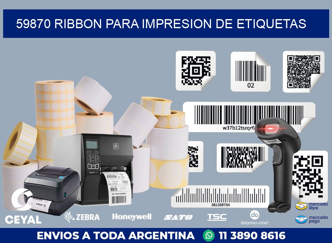 59870 RIBBON PARA IMPRESION DE ETIQUETAS