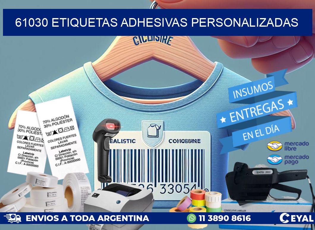 61030 Etiquetas adhesivas personalizadas