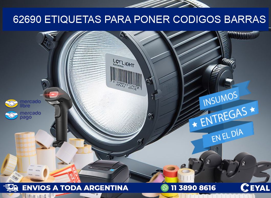 62690 ETIQUETAS PARA PONER CODIGOS BARRAS