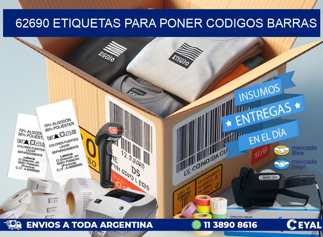 62690 ETIQUETAS PARA PONER CODIGOS BARRAS