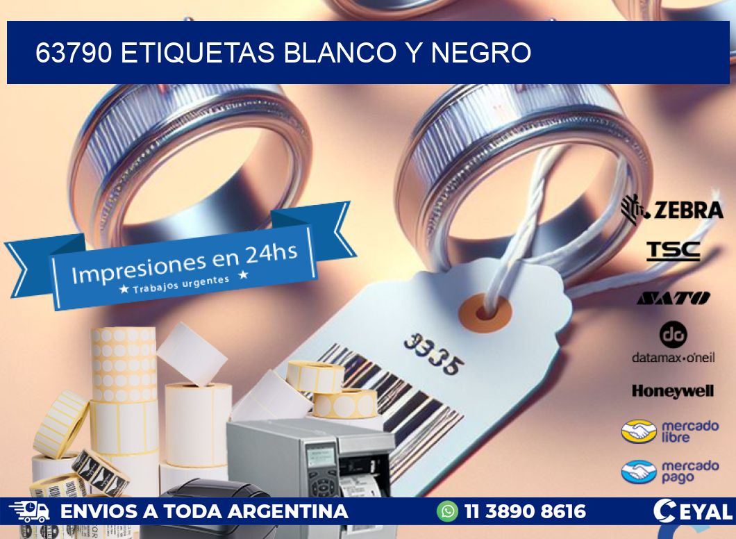 63790 etiquetas blanco y negro