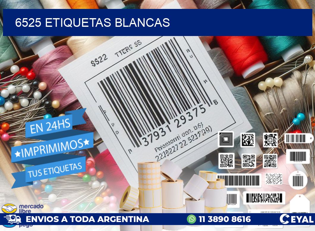 6525 ETIQUETAS BLANCAS