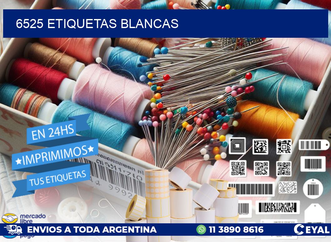 6525 ETIQUETAS BLANCAS