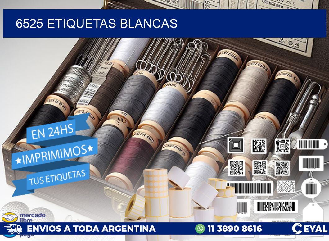 6525 ETIQUETAS BLANCAS