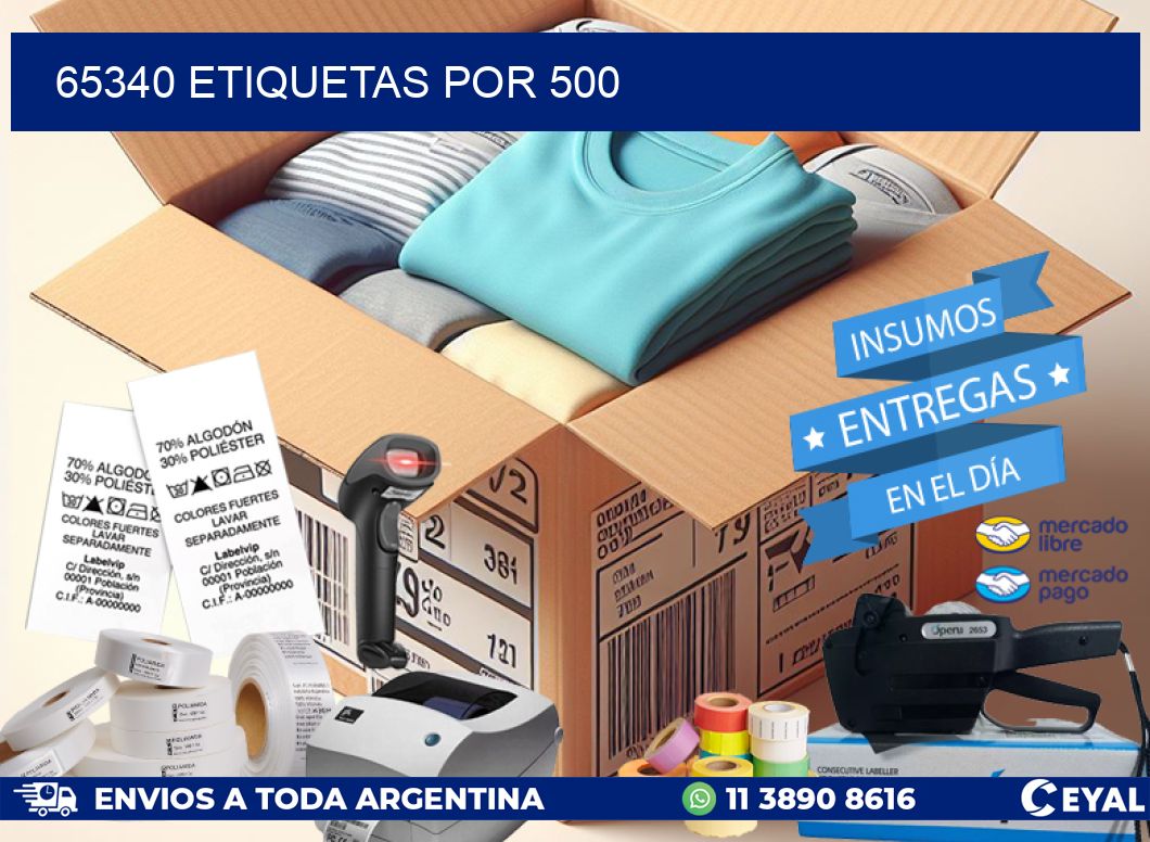 65340 ETIQUETAS POR 500