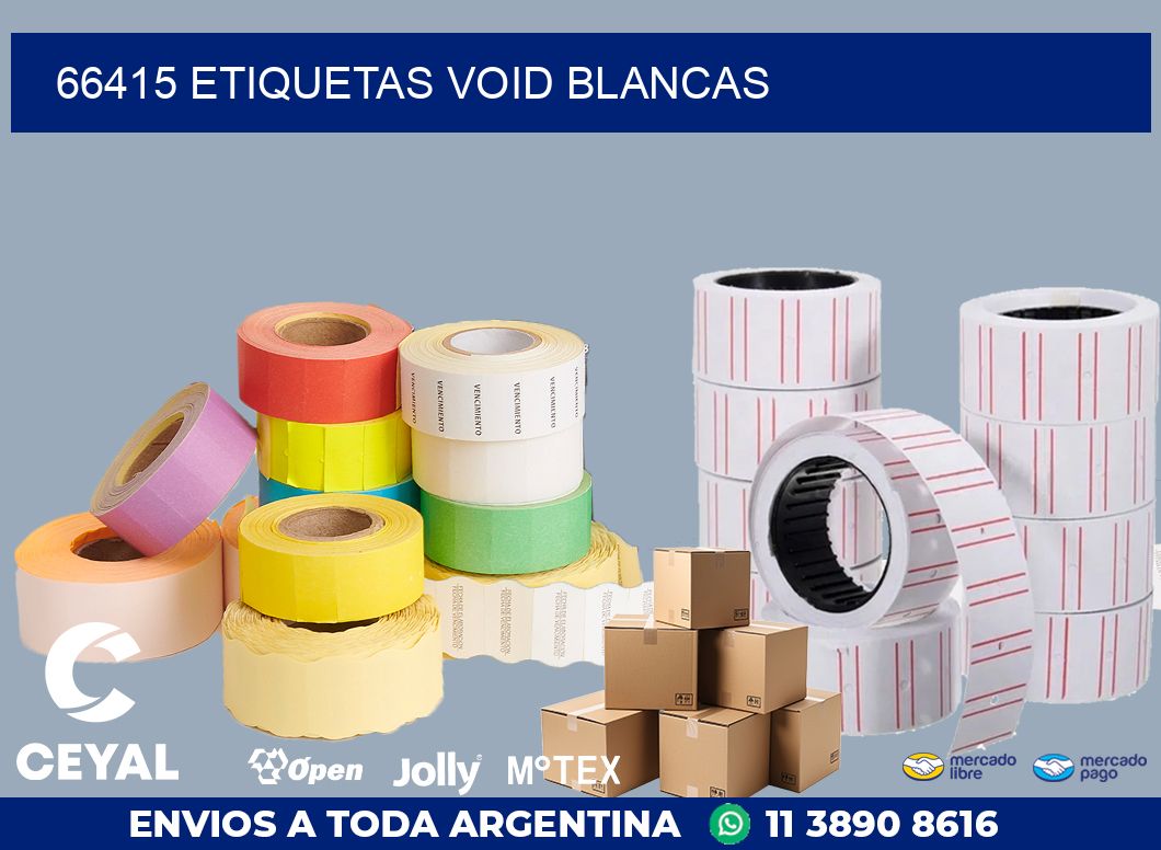 66415 ETIQUETAS VOID BLANCAS