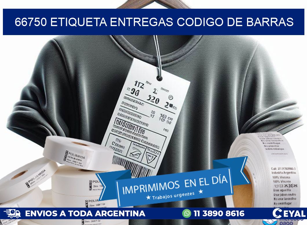 66750 etiqueta entregas codigo de barras