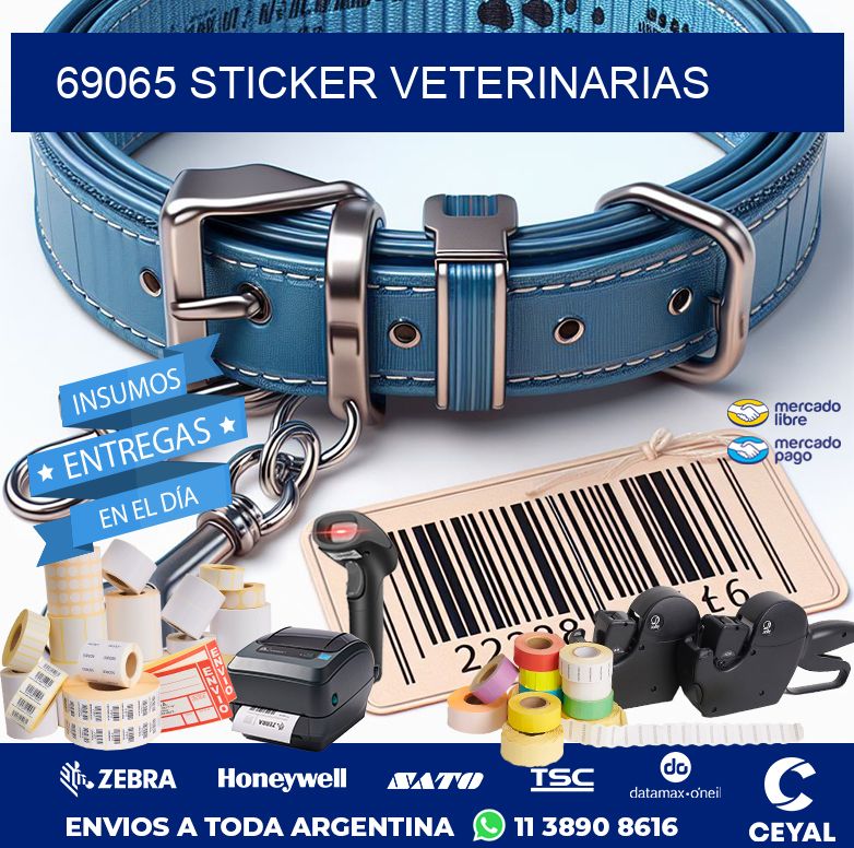 69065 STICKER VETERINARIAS