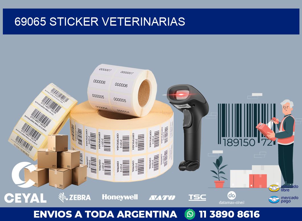 69065 STICKER VETERINARIAS