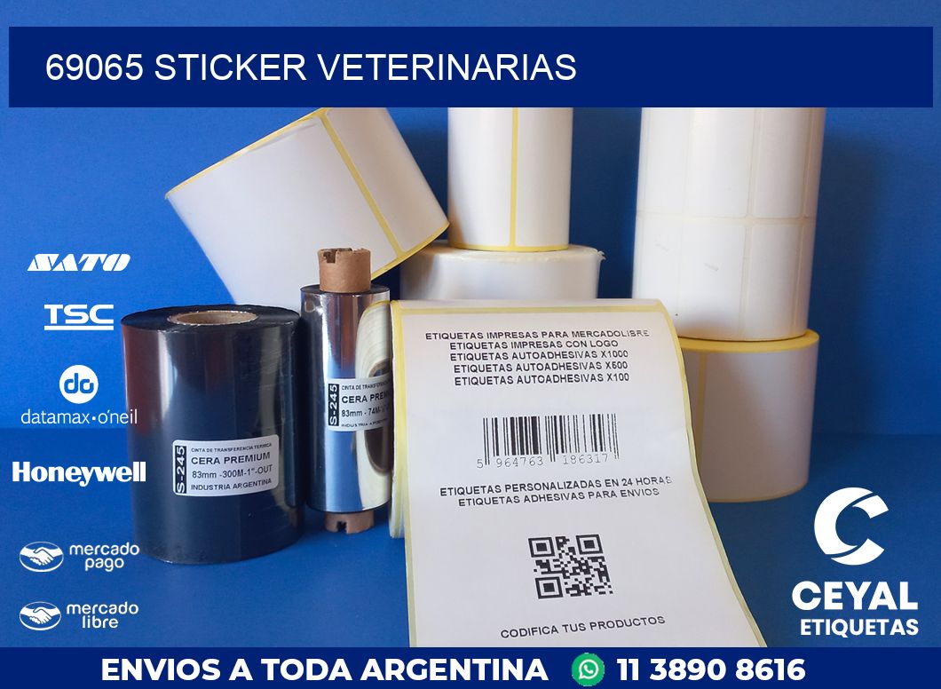 69065 STICKER VETERINARIAS