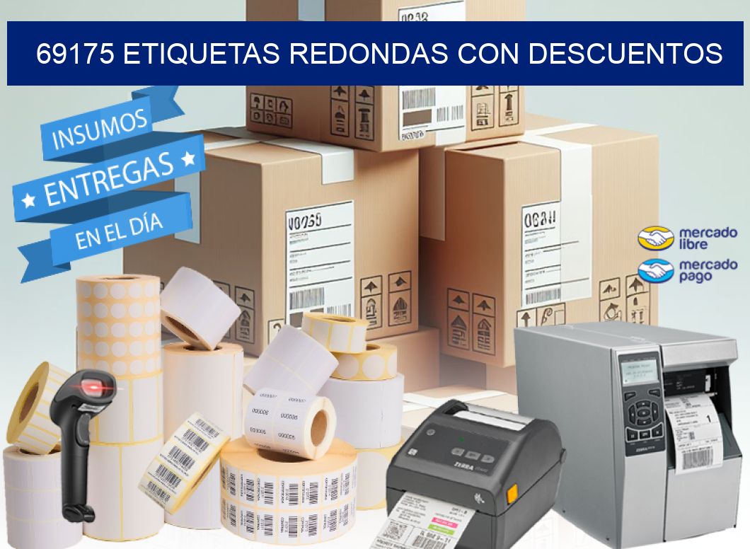 69175 ETIQUETAS REDONDAS CON DESCUENTOS