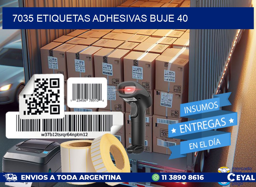 7035 etiquetas adhesivas buje 40