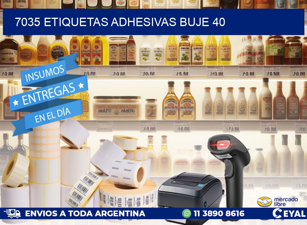 7035 etiquetas adhesivas buje 40