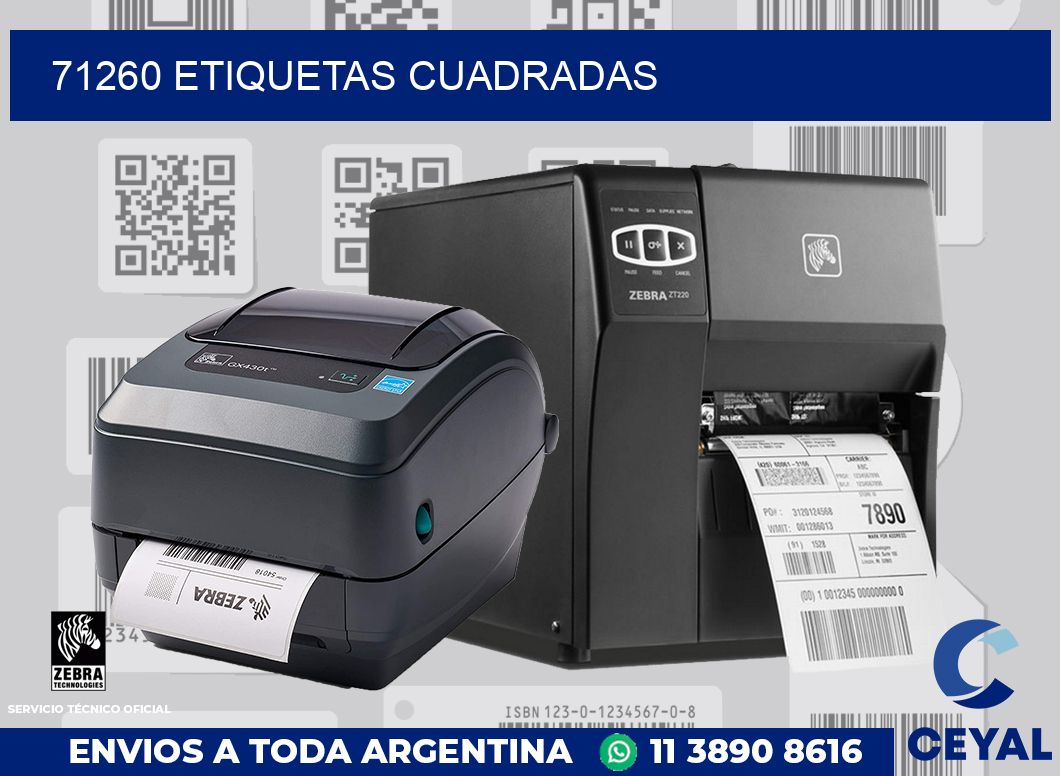 71260 Etiquetas cuadradas