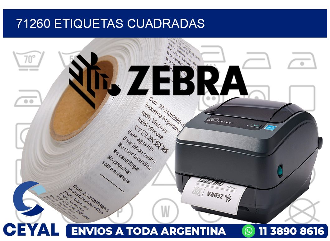 71260 Etiquetas cuadradas