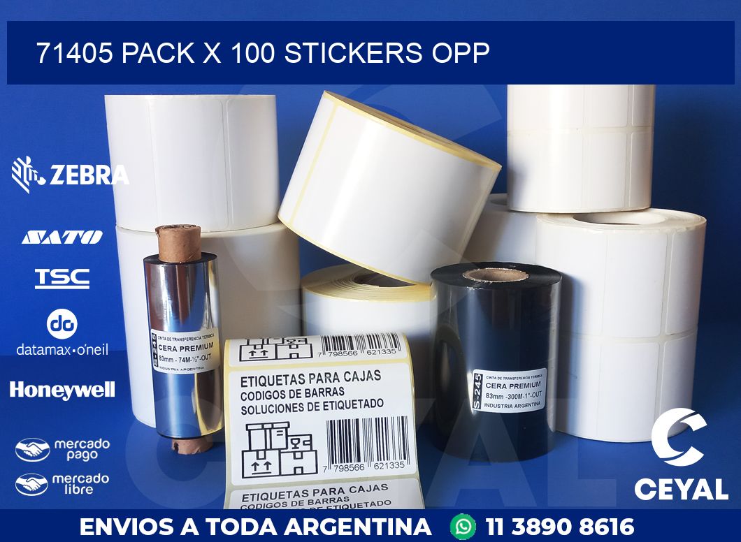 71405 PACK X 100 STICKERS OPP