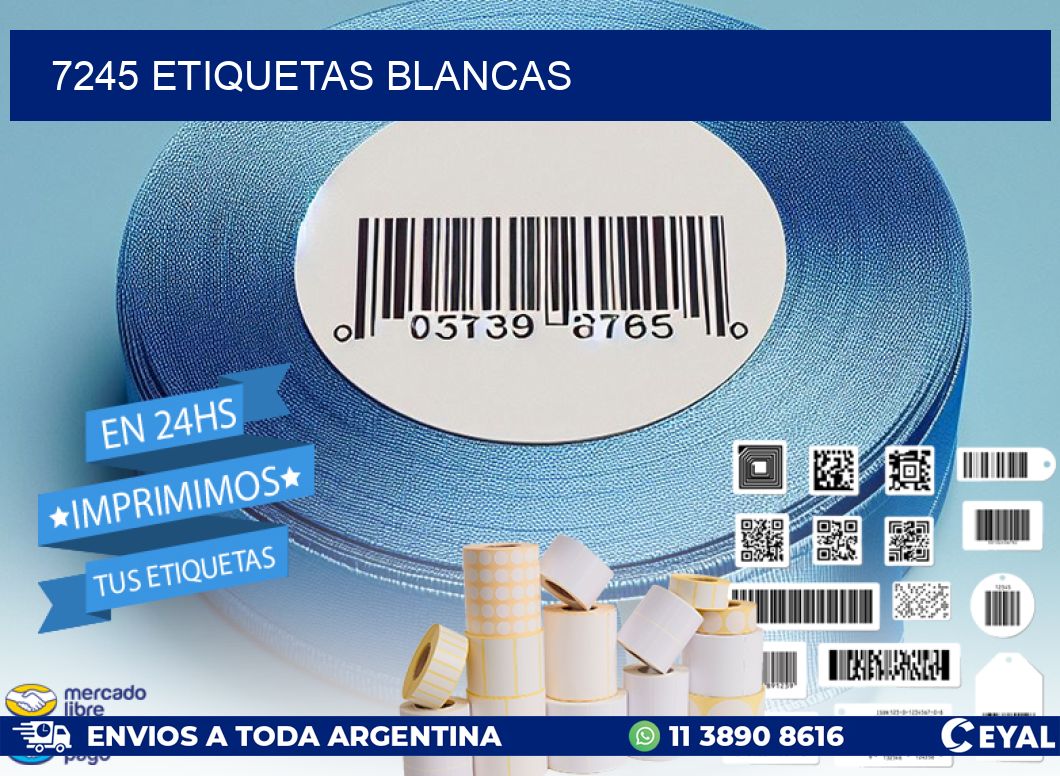 7245 ETIQUETAS BLANCAS