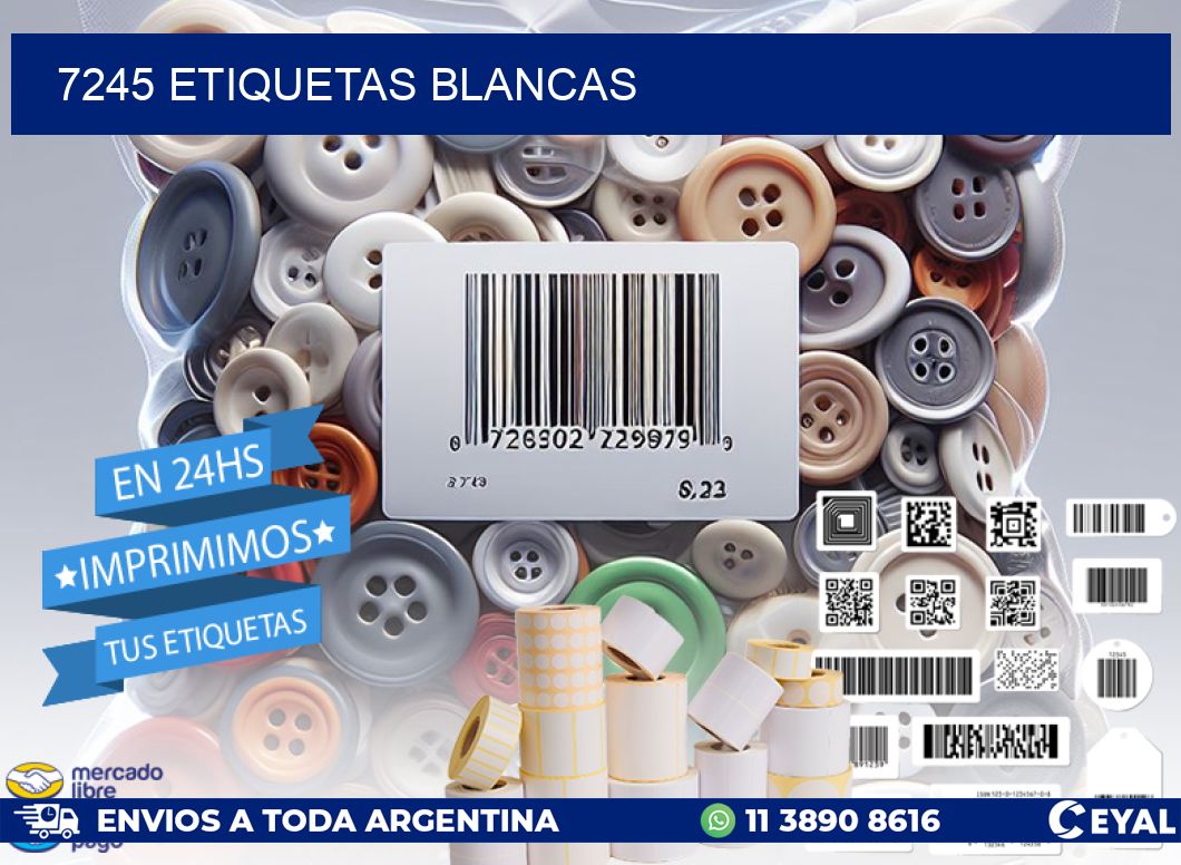 7245 ETIQUETAS BLANCAS