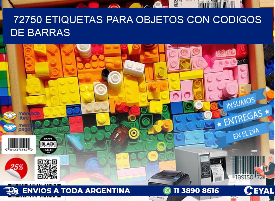 72750 ETIQUETAS PARA OBJETOS CON CODIGOS DE BARRAS