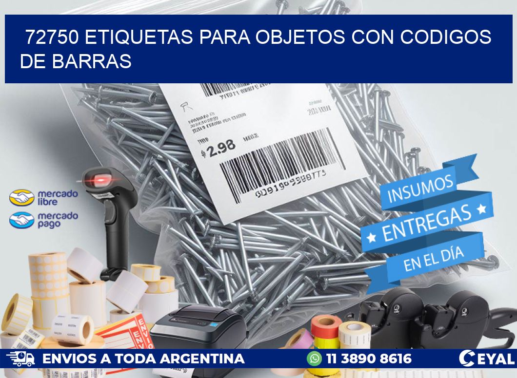 72750 ETIQUETAS PARA OBJETOS CON CODIGOS DE BARRAS