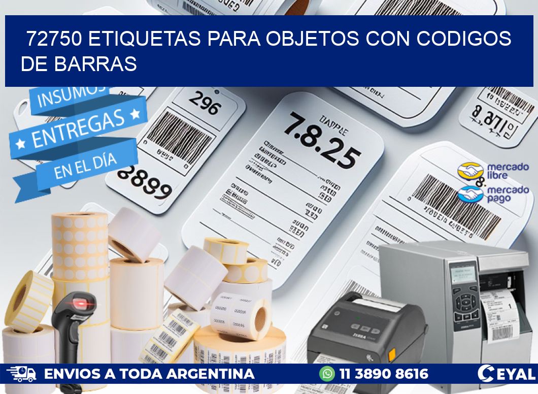 72750 ETIQUETAS PARA OBJETOS CON CODIGOS DE BARRAS