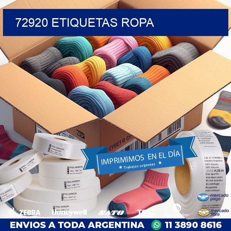 72920 ETIQUETAS ROPA