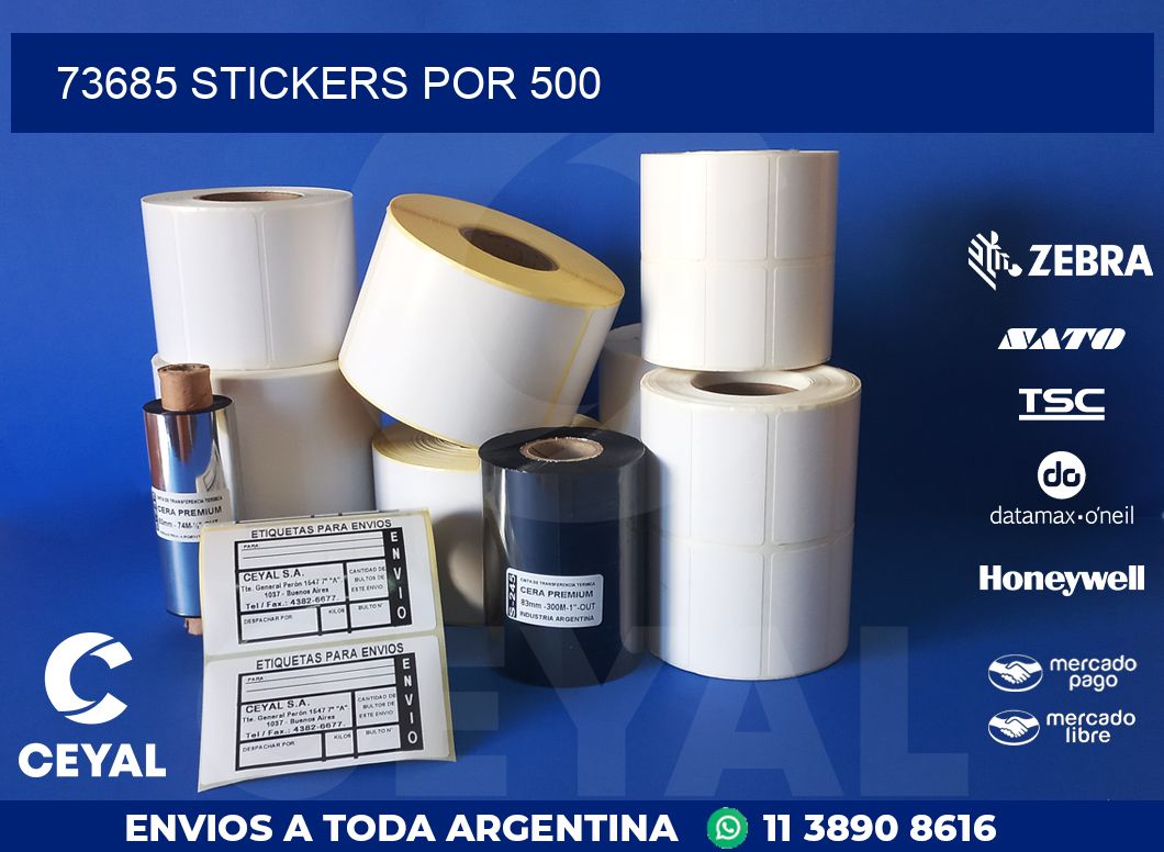 73685 STICKERS POR 500