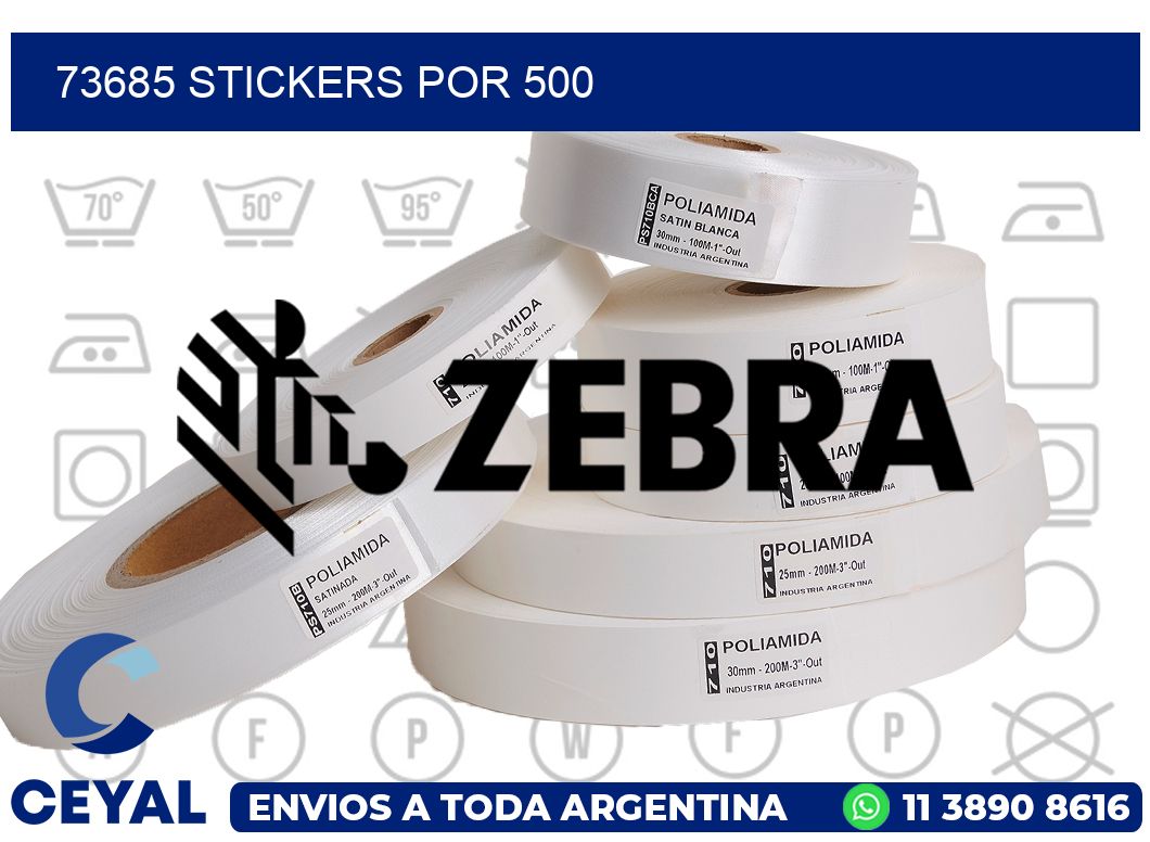 73685 STICKERS POR 500
